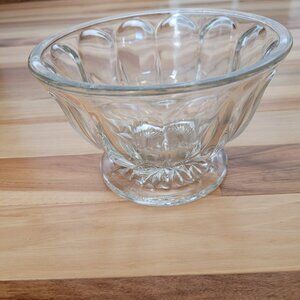 Vintage Glass Anchor Hocking 6" Footed Fruit Bowl